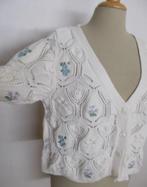 Folklore lief katoenen vestje/cardigan met borduursels! L, Kleding | Dames, Verzenden, Zo goed als nieuw, Maat 42/44 (L), Beige