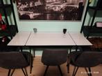 Eettafel met stoelen, 100 tot 150 cm, Tot twee personen, Zo goed als nieuw, Modern