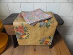 groot vintage tafelzeil kleed tafel servetten katoen france, Verzenden