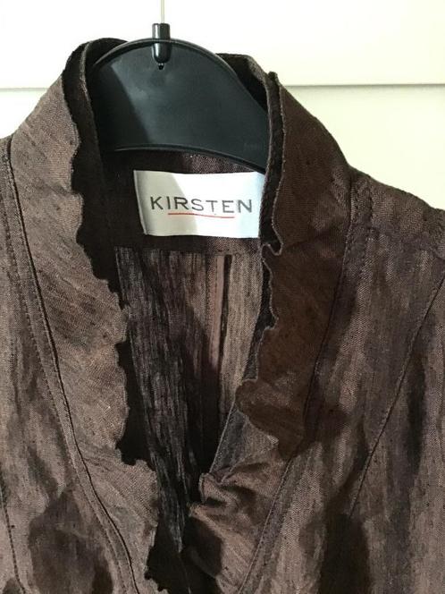 Kirsten bruine blazer/jasje, Kleding | Dames, Jasjes, Kostuums en Pakken, Zo goed als nieuw, Jasje, Maat 38/40 (M), Bruin, Ophalen of Verzenden