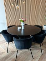 HK Living Pillar ronde eettafel - ronde tafel 140 cm – Zwart, Huis en Inrichting, Tafels | Eettafels, Ophalen, Gebruikt, Rond