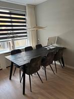 3 groene en 3 grijze eetkamerstoelen – modern & comfortabel, Ophalen, Zo goed als nieuw, Vijf, Zes of meer stoelen, Stof