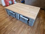 Steigerhouten salontafel met pallets, Ophalen, 100 tot 150 cm, 50 tot 100 cm, Minder dan 50 cm