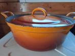 ijzeren pan, oranje, groot, vintage, Antiek en Kunst, Ophalen of Verzenden