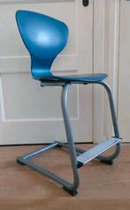 Vintage stoel atelierstoel architecten stoel schoolstoel, Huis en Inrichting, Stoelen, Ophalen, Gebruikt, Blauw, Eén
