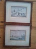 Twee etsjes van A.Rademaker van Katwijk, Antiek en Kunst, Ophalen of Verzenden
