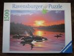 Nr.139: Nieuw! Leuke Puzzel van Ravensburger orca's in het, Ophalen of Verzenden, 500 t/m 1500 stukjes, Nieuw, Legpuzzel