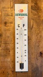 Beverol Motor Oil Emaille Reclamebord / Thermometer, Ophalen of Verzenden, Reclamebord