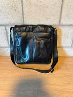 Lederen tas, Sieraden, Tassen en Uiterlijk, Tassen | Damestassen, Ophalen of Verzenden, Zo goed als nieuw, Zwart, Handtas