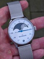Meistersinger Lunascope - Nieuwstaat inruil mog, Overige merken, Leer, Staal, Polshorloge