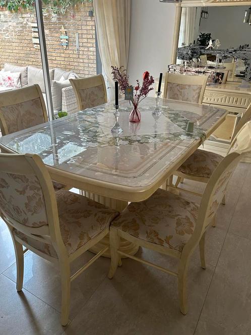 Complete Eetkamer Set met Dressoir en 6 Stoelen, Huis en Inrichting, Complete eetkamers, Zo goed als nieuw, 4 tot 6 stoelen, Ophalen of Verzenden