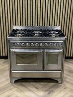 Luxe Boretti Majestic RVS Gas 100CM + 2 Ovens, 60 cm of meer, 5 kookzones of meer, Vrijstaand, 90 tot 95 cm