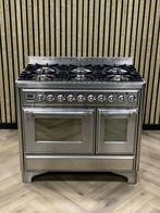 Luxe Boretti Majestic RVS Gas 100CM + 2 Ovens, Magnetron, 60 cm of meer, Zo goed als nieuw, Energieklasse A of zuiniger