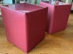 Wijnrood Nachtkastjes x Glasplaat Bedside Table Set was €300, Huis en Inrichting, Ophalen, Overige materialen, Minder dan 45 cm
