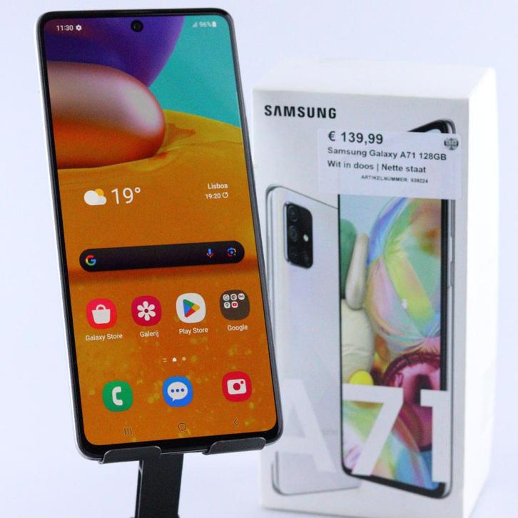 Samsung Galaxy A71 128GB Wit in doos | Nette staat, Telecommunicatie, Mobiele telefoons | Samsung, Zo goed als nieuw