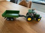 Speelgoedtractor John Deere met aanhanger, Ophalen of Verzenden, Zo goed als nieuw