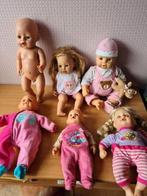 Poppen, bedje, kleertjes, maxicosi, babybornpaard, wandelwa, Ophalen of Verzenden, Zo goed als nieuw, Babypop