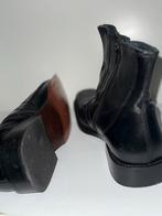 Zwarte Leren Heren Boots - Maat Onbekend, Ophalen, Gedragen, Zwart, Boots