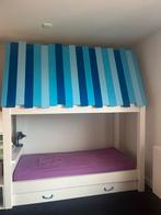Houten Kinderbed met Speelhut & Boekenkast Trap, Ophalen, Gebruikt, 100 cm of meer, Hoogslaper of Stapelbed