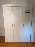 Witte Woood kledingkast in lockerstyle - 3 deuren en 3 lades, Ophalen, Kast, 50 tot 70 cm, 105 cm of meer