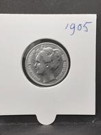 1/2 gulden 1905 Koningin Wilhelmina, Postzegels en Munten, Munten | Nederland, ½ gulden, Zilver, Ophalen of Verzenden, Koningin Wilhelmina