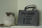 Vilten shopper met bedrukking, Ophalen of Verzenden, Nieuw, Zwart, Shopper