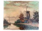 Schilderij Molen, Antiek en Kunst, Kunst | Schilderijen | Klassiek, Ophalen