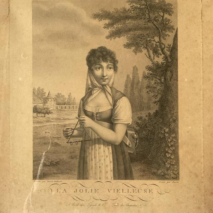 Napoleon I stijl, 2x Antieke Empire Gravure +Lijst,19e eeuw, Antiek en Kunst, Kunst | Etsen en Gravures, Ophalen of Verzenden