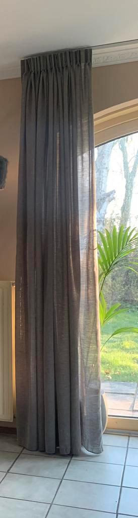 1x2 inbetween gordijnen antraciet - 240x240 totaal, Huis en Inrichting, Stoffering | Gordijnen en Lamellen, Zo goed als nieuw