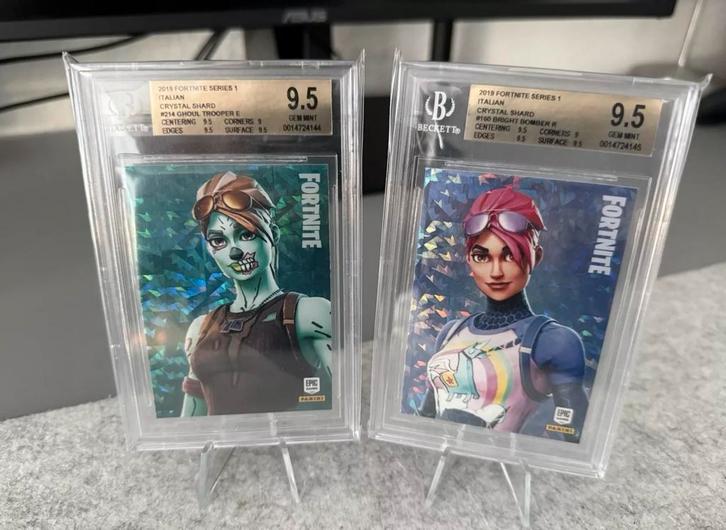 Fortnite Panini S1 | Crystal Shards | Ghoul/BB - BGS 9,5 🔥, Hobby en Vrije tijd, Stickers en Plaatjes, Zo goed als nieuw, Plaatje