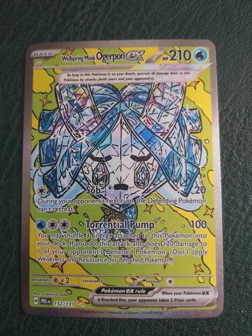 Wellspring mask ogerpon #152 SIR prismatic evolution, Hobby en Vrije tijd, Verzamelkaartspellen | Pokémon, Zo goed als nieuw, Losse kaart