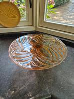 Vintage Oranje Glazen Taartplateau, Antiek en Kunst, Antiek | Glas en Kristal, Ophalen of Verzenden