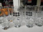 8 seventies bier glazen glas jaren 70 design retro 1970s, Huis en Inrichting, Keuken | Servies, Glas of Glazen, Gebruikt, ?, Glas