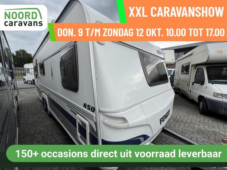 Fendt 650 PLATIN, FRANSBED,RONDZIT, TREINZIT, CASSETTELUIFEL, Caravans en Kamperen, Caravans, Bedrijf, meer dan 6, 1500 - 2000 kg