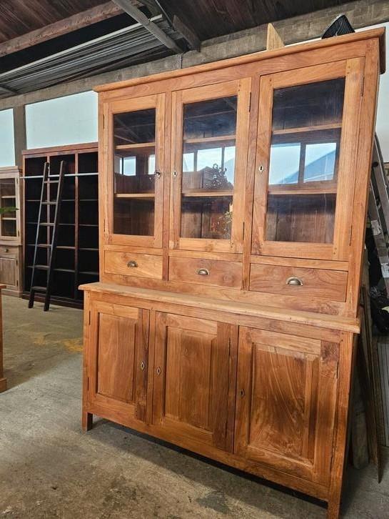 Prachtige buffetkast / vitrinekast / boekenkast /servieskast, Huis en Inrichting, Kasten | Ladekasten, Zo goed als nieuw, 200 cm of meer