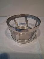 Alessi rvs houder met glazen bakje voor kaas *eureka*, Ophalen of Verzenden, Zo goed als nieuw