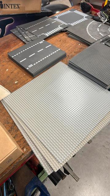 Lego grond plaat base plate 48x48 3 stuks grijs beschikbaar voor biedingen