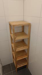 Houten stellingkast / badkamerkast, Huis en Inrichting, Badkamer | Badkamermeubels, Ophalen, (Half)hoge kast, Minder dan 50 cm
