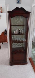 Houten vitrinekast met glazen deur, Huis en Inrichting, Kasten | Vitrinekasten, Ophalen, 25 tot 50 cm, 50 tot 100 cm, 150 tot 200 cm