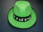 leuke al capone hoed groen met zwarte afwerking, Ophalen of Verzenden, Hoed, Zo goed als nieuw