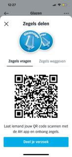 Spaarzegels glazen ah, Hobby en Vrije tijd, Spaarzegeltjes, Ophalen of Verzenden, Winkel, Super of Benzinepomp, Zegels, Bonnen of Punten