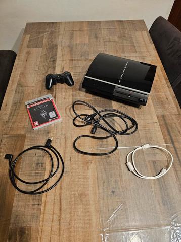 Playstation 3 inclusief controller, game en kabels beschikbaar voor biedingen