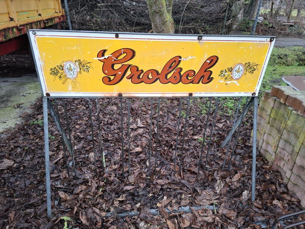 Vintage Grolsch fietsenrek., Ophalen, Gebruikt