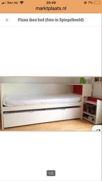 Flaxa ikea bed, Huis en Inrichting, Slaapkamer | Bedden, Ophalen, 90 cm, Eenpersoons, Wit