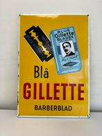 GILLETTE emaille reclamebord, Verzamelen, Merken en Reclamevoorwerpen, Reclamebord, Gebruikt, Ophalen of Verzenden