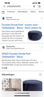 Partij opblaasbare poef 90 stuks nieuw 250 euro, Ophalen of Verzenden, Nieuw, Rond, Minder dan 50 cm