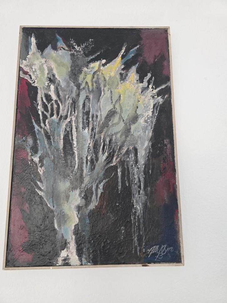 Abstract Schilderij Alb. Klijn '73, Antiek en Kunst, Kunst | Schilderijen | Abstract, Ophalen of Verzenden