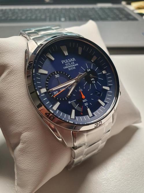 Pulsar PZ5 057 Chronograph Solar, Sieraden, Tassen en Uiterlijk, Sporthorloges, Nieuw, iOS, Zwart, Ophalen of Verzenden