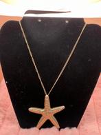 Goudkleurige ketting zeester XXL, Ophalen of Verzenden, Nieuw, Goud, Overige materialen