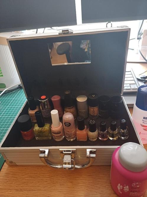 Koffertje met nagellak, Sieraden, Tassen en Uiterlijk, Uiterlijk | Cosmetica en Make-up, Gebruikt, Make-up, Handen en Nagels, Overige kleuren